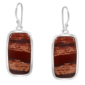 Noorena Jasper 1.5" 925 Sterling Silver Earring (RS29-105)