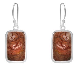 Sonoran Dendritic Jasper 1.25" 925 Sterling Silver Earring (RS29-86)