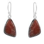 Sonoran Dendritic Jasper 1.5" 925 Sterling Silver Earring (RS29-88)