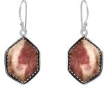 Pink Tourmaline Quartz 1.5" 925 Sterling Silver Earring (RS29-110)
