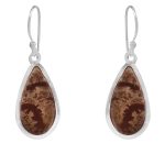 Sonoran Dendritic Jasper 1.5" 925 Sterling Silver Earring (RS29-83)