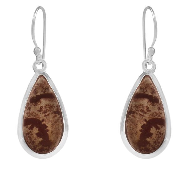 Sonoran Dendritic Jasper 1.5" 925 Sterling Silver Earring (RS29-83)