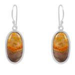 Bumble Bee Jasper 1.5" 925 Sterling Silver Earring (RS29-67)