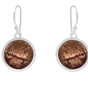 Sonoran Dendritic Jasper 1.25" 925 Sterling Silver Earring (RS29-84)