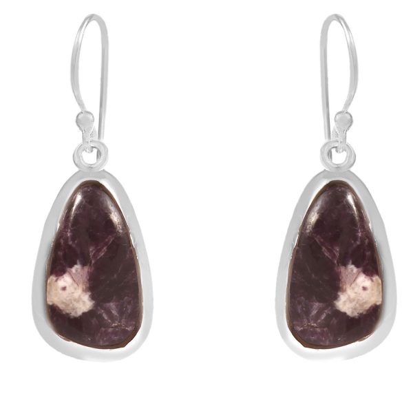 Lepidolite 1.25" 925 Sterling Silver Earring (RS29-99)