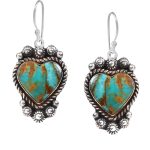 Mohave Turquoise 1.5" 925 Sterling Silver Earring (RS29-31)