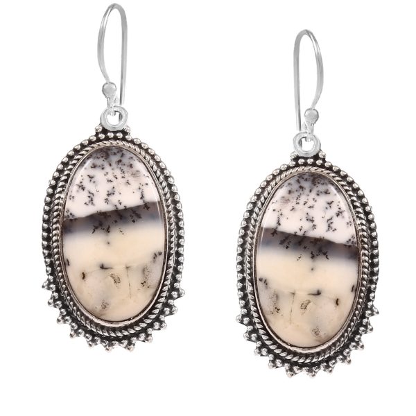 Dendratic Opal 1.75" 925 Sterling Silver Earring (RS29-39)