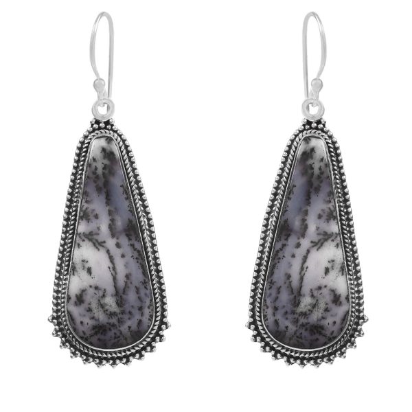 Dendratic Opal 2" 925 Sterling Silver Earring (RS29-44)