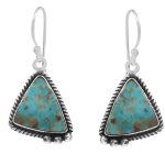 Mohave Turquoise 1.5" 925 Sterling Silver Earring (RS29-26)