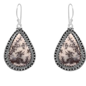 Dendratic Opal 1.6" 925 Sterling Silver Earring (RS29-49)