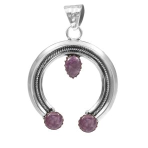 Charoite Navajo Naja 925 Silver Pendant (RS10-118)