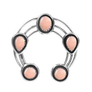 Pink Opal Navajo Naja 925 Silver Pendant (RS10-172)