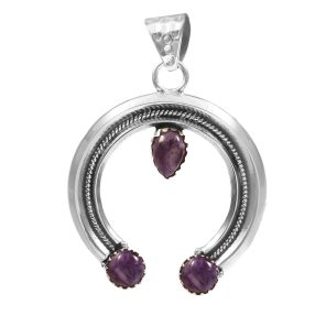 Charoite Navajo Naja 925 Silver Pendant (RS10-130)