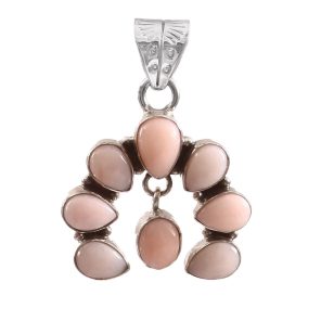 Pink Opal Navajo Naja 925 Silver Pendant (RS10-180)