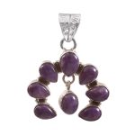 Charoite Navajo Naja 925 Silver Pendant (RS10-181)