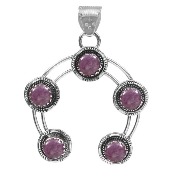 Charoite Navajo Naja 925 Silver Pendant (RS10-135)