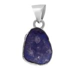Blue Geode Druzy 925 Sterling Silver Pendant (RS47-29)