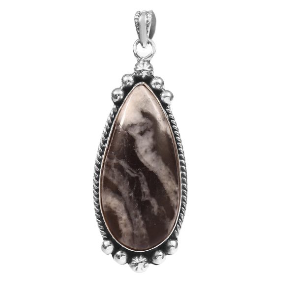 White Buffalo Turquoise 2â€³ 925 Sterling Silver Pendant (REXT8-74)
