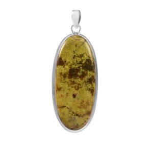 Lizardite 2.5â€³ 925 Sterling Silver Pendant (REXT8-1)