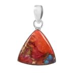 Pink Dahlia Turquoise 1.2â€³ 925 Sterling Silver Pendant (REXT8-92)