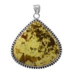 Lizardite 2â€³ 925 Sterling Silver Pendant (REXT8-7)