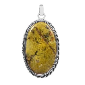 Lizardite 2â€³ 925 Sterling Silver Pendant (REXT8-9)