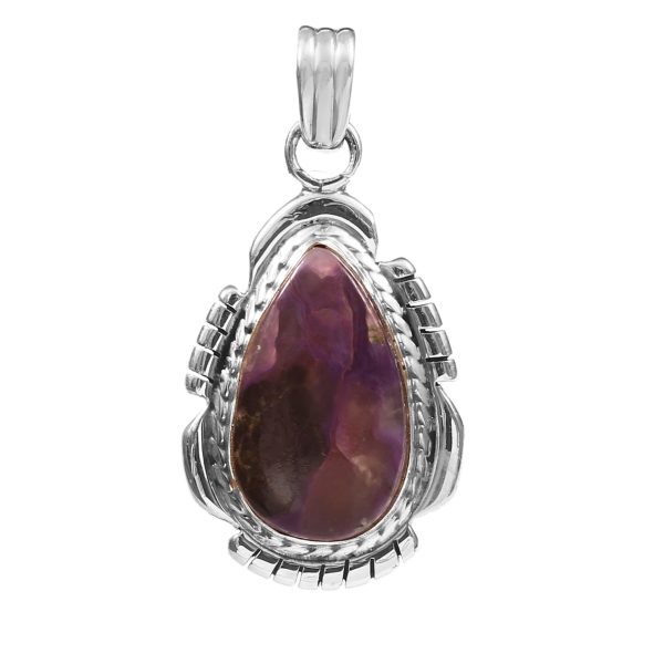 Charoite 1.5â€³ 925 Sterling Silver Pendant (REXT8-88)
