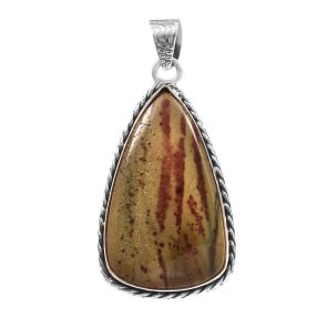 Jasper 1.75â€³ 925 Sterling Silver Pendant (REXT8-52)