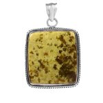 Lizardite 1.75â€³ 925 Sterling Silver Pendant (REXT8-10)