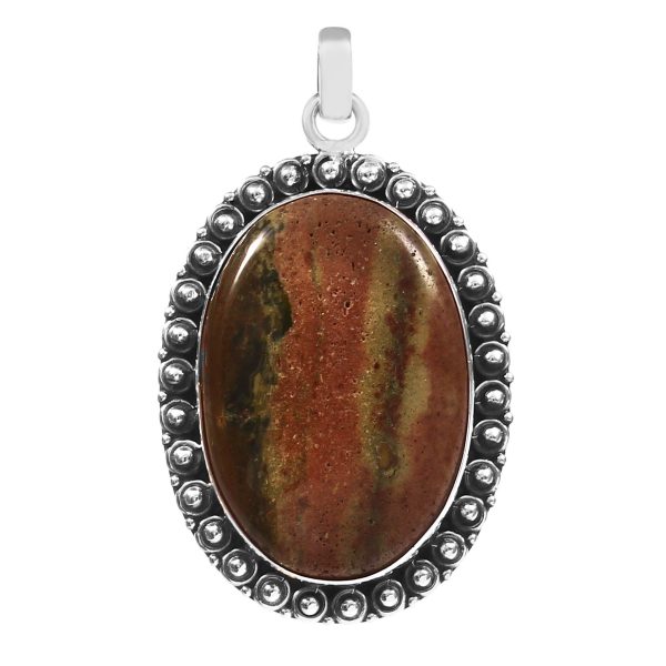 Jasper 2â€³ 925 Sterling Silver Pendant (REXT8-54)