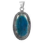 Apatite 2â€³ 925 Sterling Silver Pendant (REXT8-85)