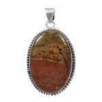 Jasper 1.75â€³ 925 Sterling Silver Pendant (REXT8-57)