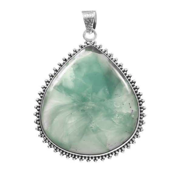 Flinte larimar 2â€³ 925 Sterling Silver Pendant (REXT8-33)