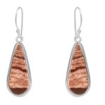 Coconut Jasper 1.5" 925 Sterling Silver Earring (RS29-126)