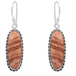 Coconut Jasper 1.75" 925 Sterling Silver Earring (RS29-116)