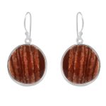 Coconut Jasper 1.5" 925 Sterling Silver Earring (RS29-128)