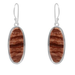 Coconut Jasper 1.5" 925 Sterling Silver Earring (RS29-130)