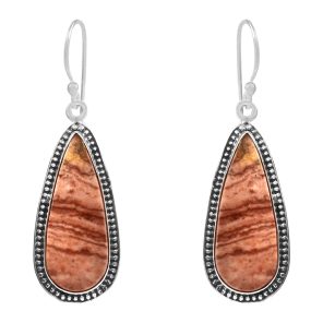 Coconut Jasper 1.75" 925 Sterling Silver Earring (RS29-117)