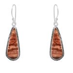 Coconut Jasper 1.5" 925 Sterling Silver Earring (RS29-119)