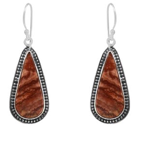 Coconut Jasper 1.75" 925 Sterling Silver Earring (RS29-122)