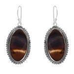 Bandaid Agate 1.75â€³ 925 Sterling Silver Earring (REXT52-42)