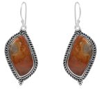 Imperial Jasper 1.75â€³ 925 Sterling Silver Earring (REXT52-43)