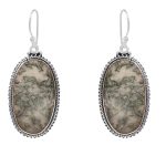 Tree Agate 1.75â€³ 925 Sterling Silver Earring (REXT52-17)