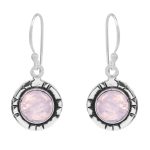 Rainbow Moonstone Southwest Style 1.25" 925 Sterling Silver Earring (REXT30-10)