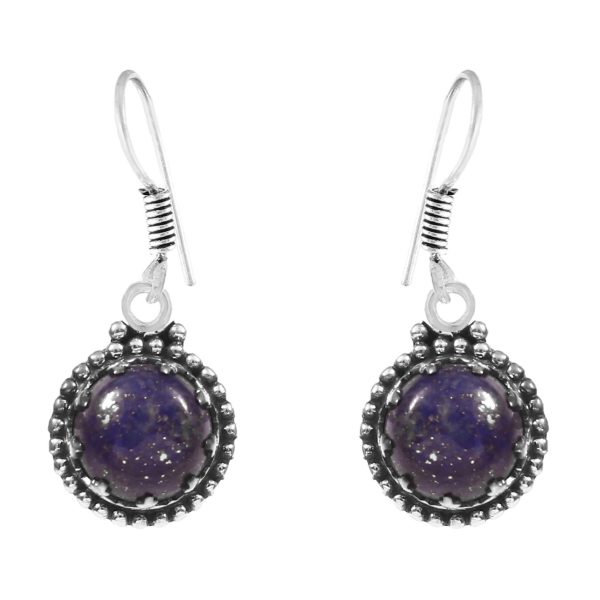 Lapis Lazuli 1.25" 925 Sterling Silver Earring (REXT40-66)