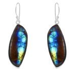 Labradorite 1.5â€³ 925 Sterling Silver Earring (REXT28-50)