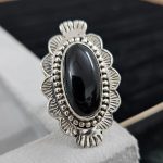Black Onyx Southwest Style 925 Silver Ring (RS103-155)
