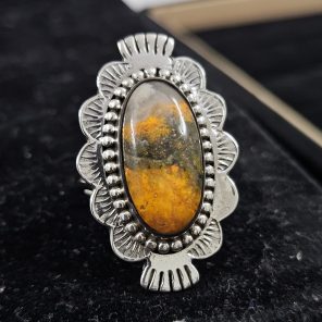 Bumble Bee Jasper Southwest Style 925 Silver Ring (RS103-154)