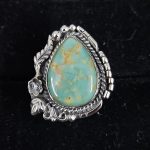 Southwest Kingman Turquoise Size US 6 925 Sterling Silver Ring (RS105-383)