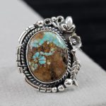 Southwest Kingman Turquoise Size US 6 925 Sterling Silver Ring (RS105-380)